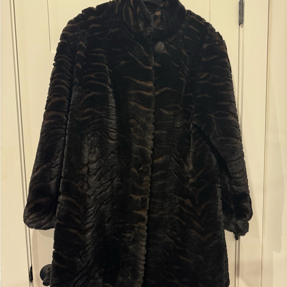Black Faux Fur Teddy Jacket - Scandi Girl style